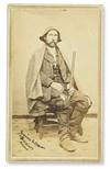 (CIVIL WAR--PRISON.) Dennis & Fry; photographers. Carte-de-visite of escaped prisoner Junius H. Browne.